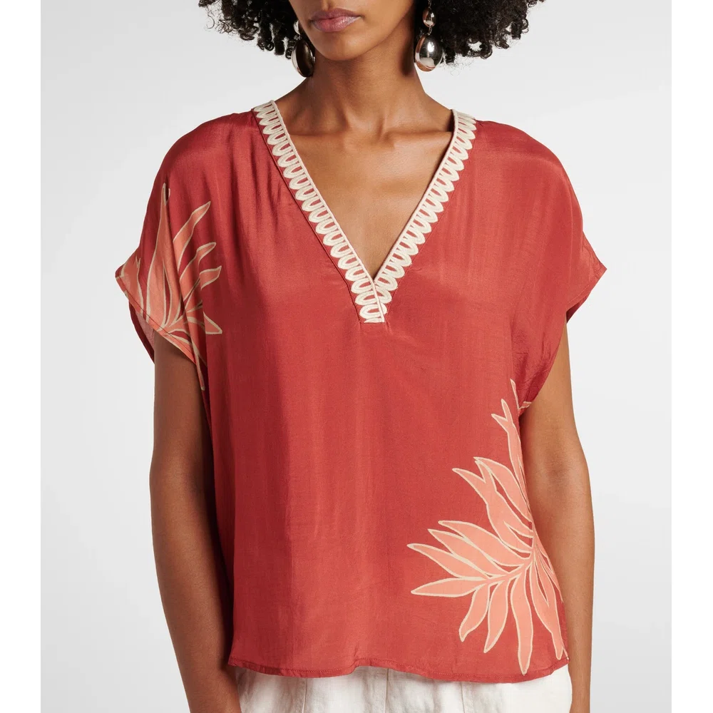 Naomi embroidered printed top 5