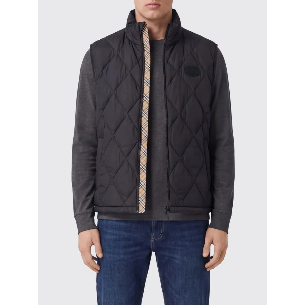 Стеганый нейлоновый жилет Burberry с логотипом EKD 1