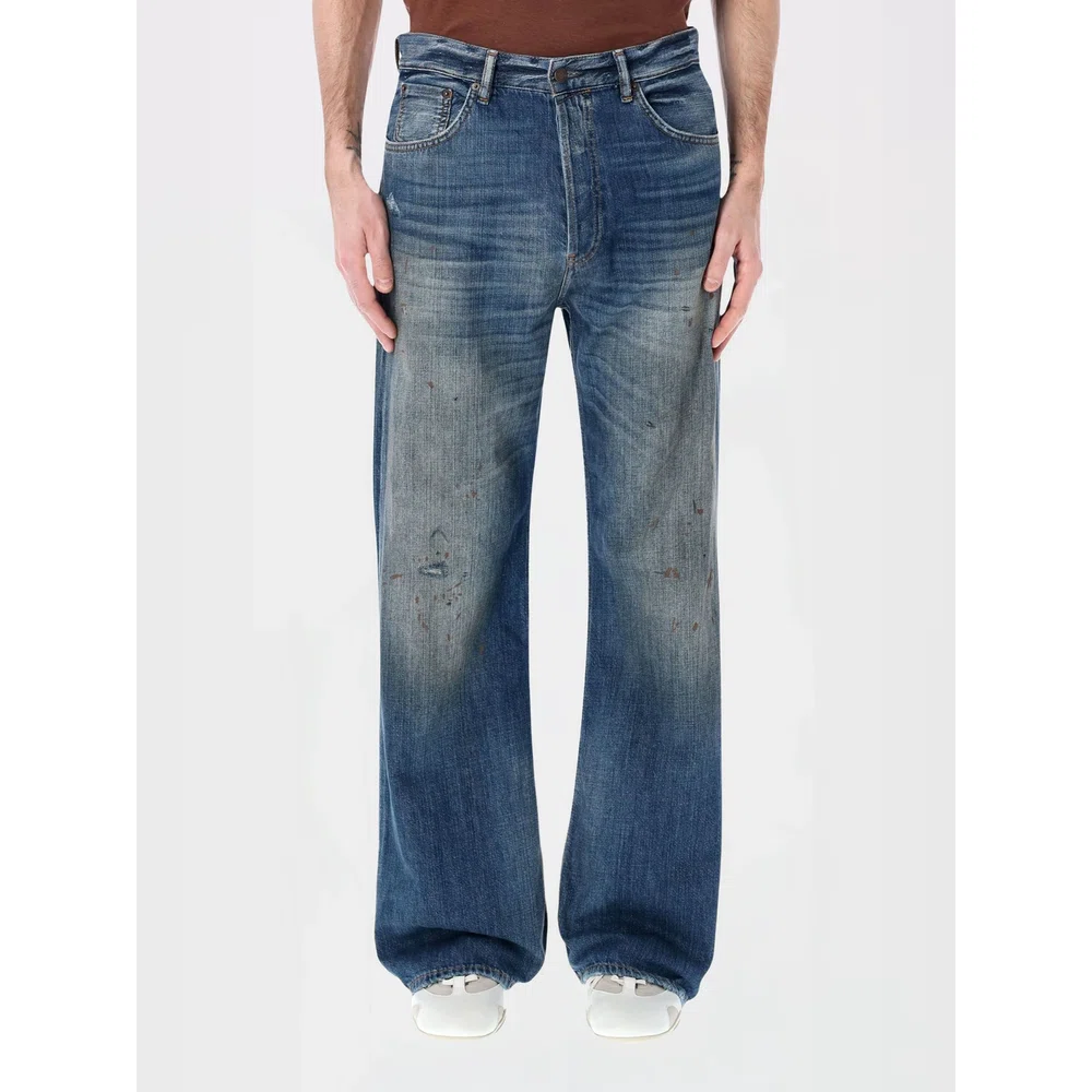 Джинсы палаццо Acne Studios из денима с эффектом потертости 1