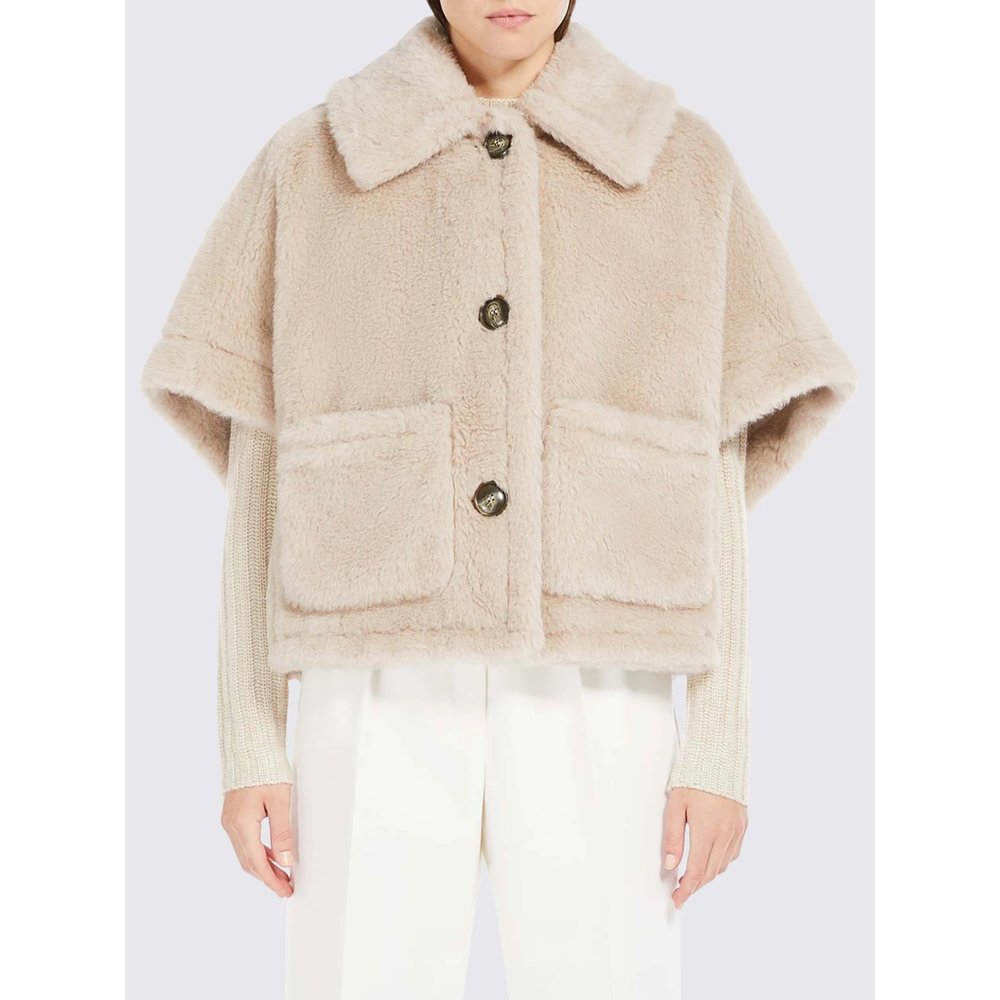 Куртка-тедди Max Mara из альпаки и шерсти на шелковой основе с рукавами-кимоно 1