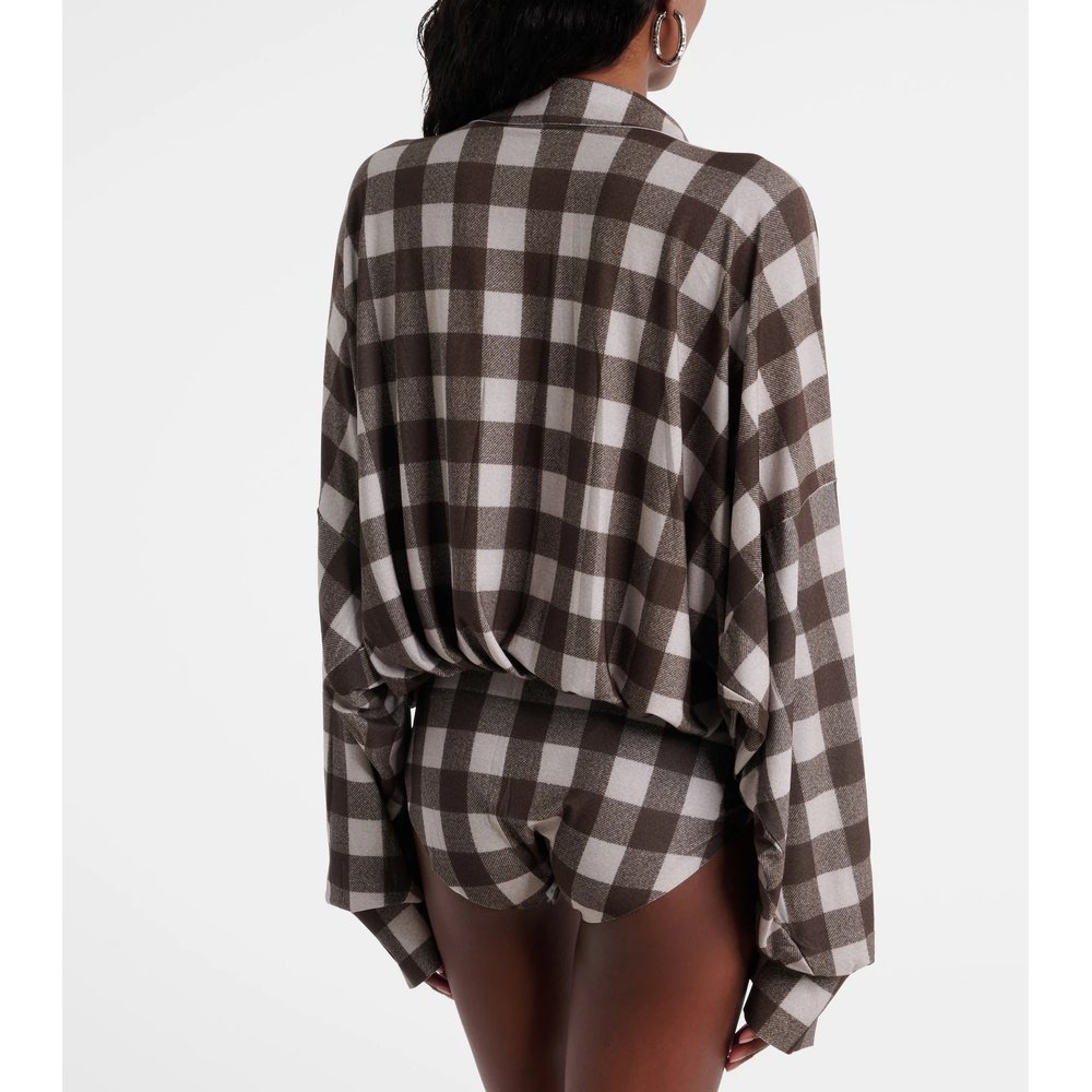 Checked oversized bodysuit 3