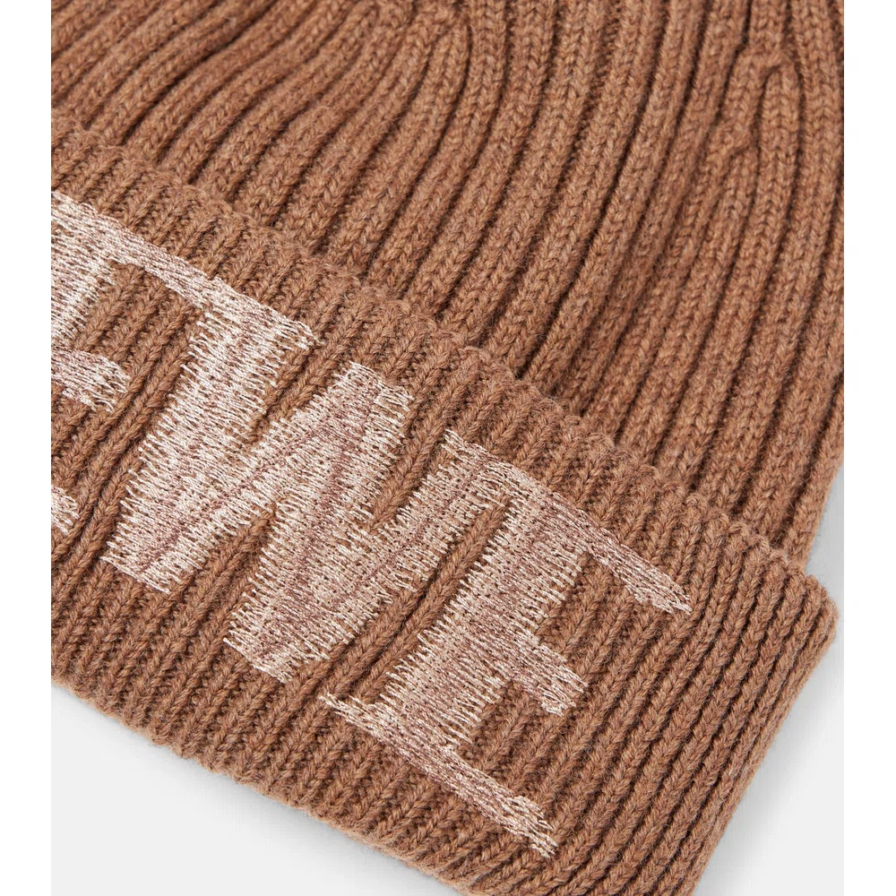 Logo ribbed-knit wool-blend beanie 3