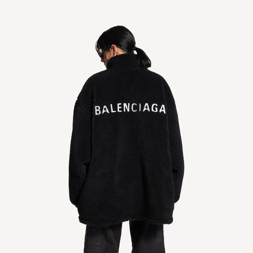 Женская куртка Balenciaga на молнии сзади, черная 5