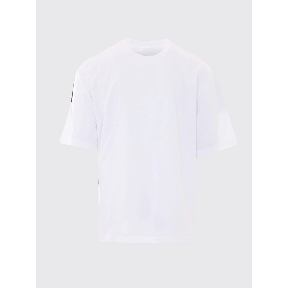 Черная хлопковая футболка Off-White с контрастным логотипом и спущенными плечами 3