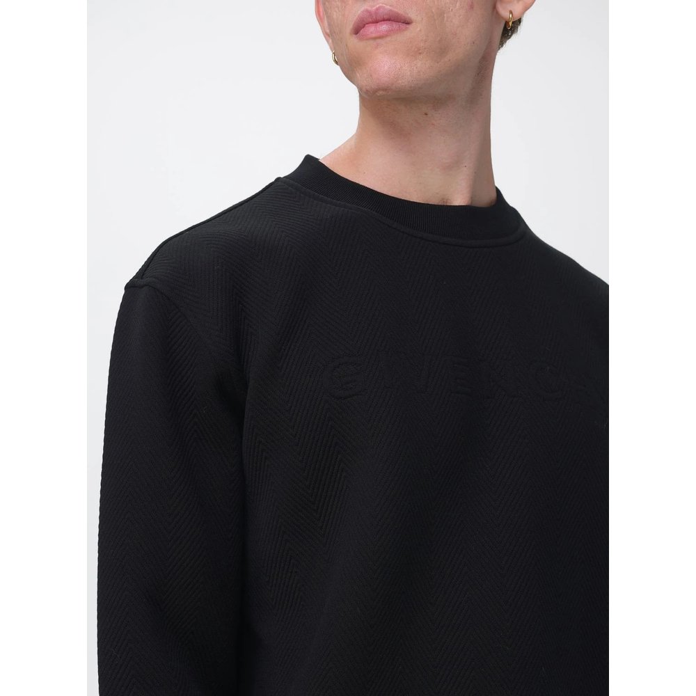 Свитшот Givenchy с круглым вырезом из смесового хлопка со спущенными плечами 5
