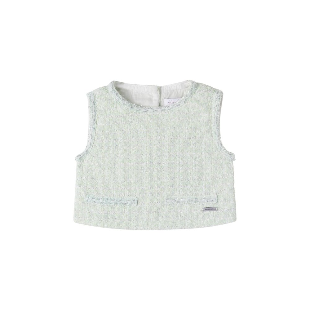 Вязаный топ из хлопковой смеси в стиле Monnalisa Bon Ton 1