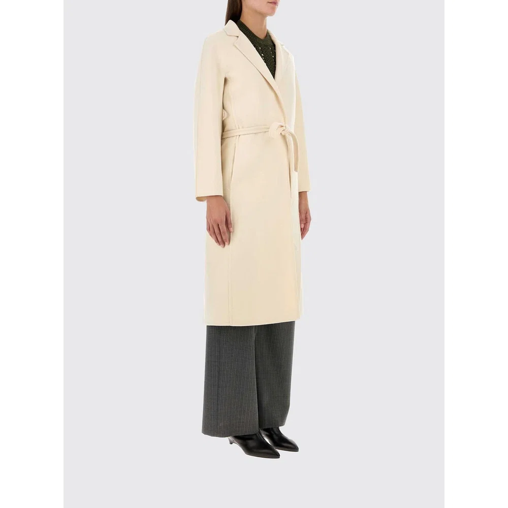 Длинное шерстяное пальто Jil Sander с поясом и спущенными плечами 1