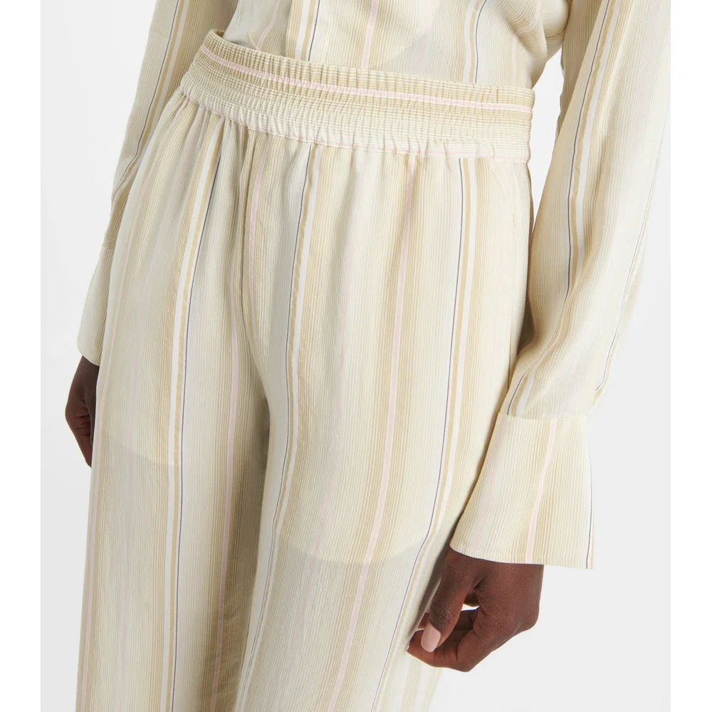 Striped wide-leg pants 4