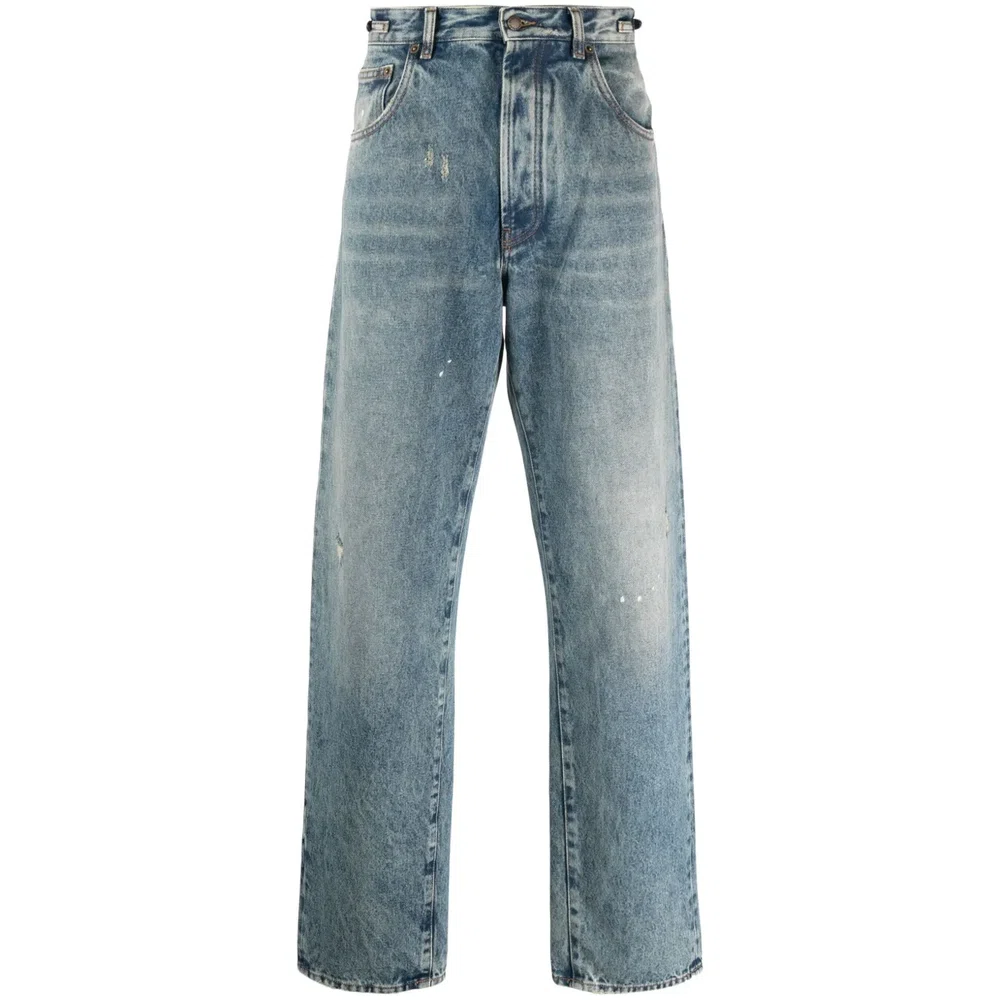 logo-patch straight-leg jeans 1