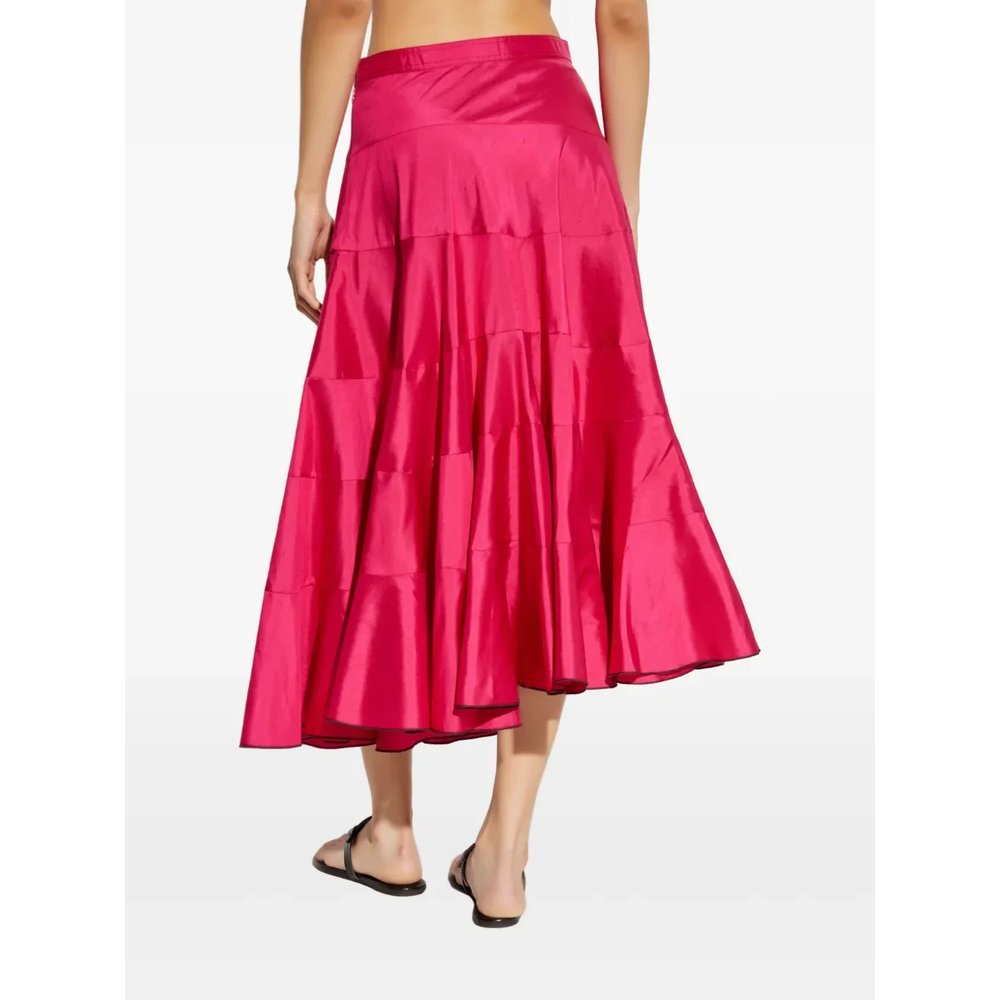 Шелковая юбка миди 4