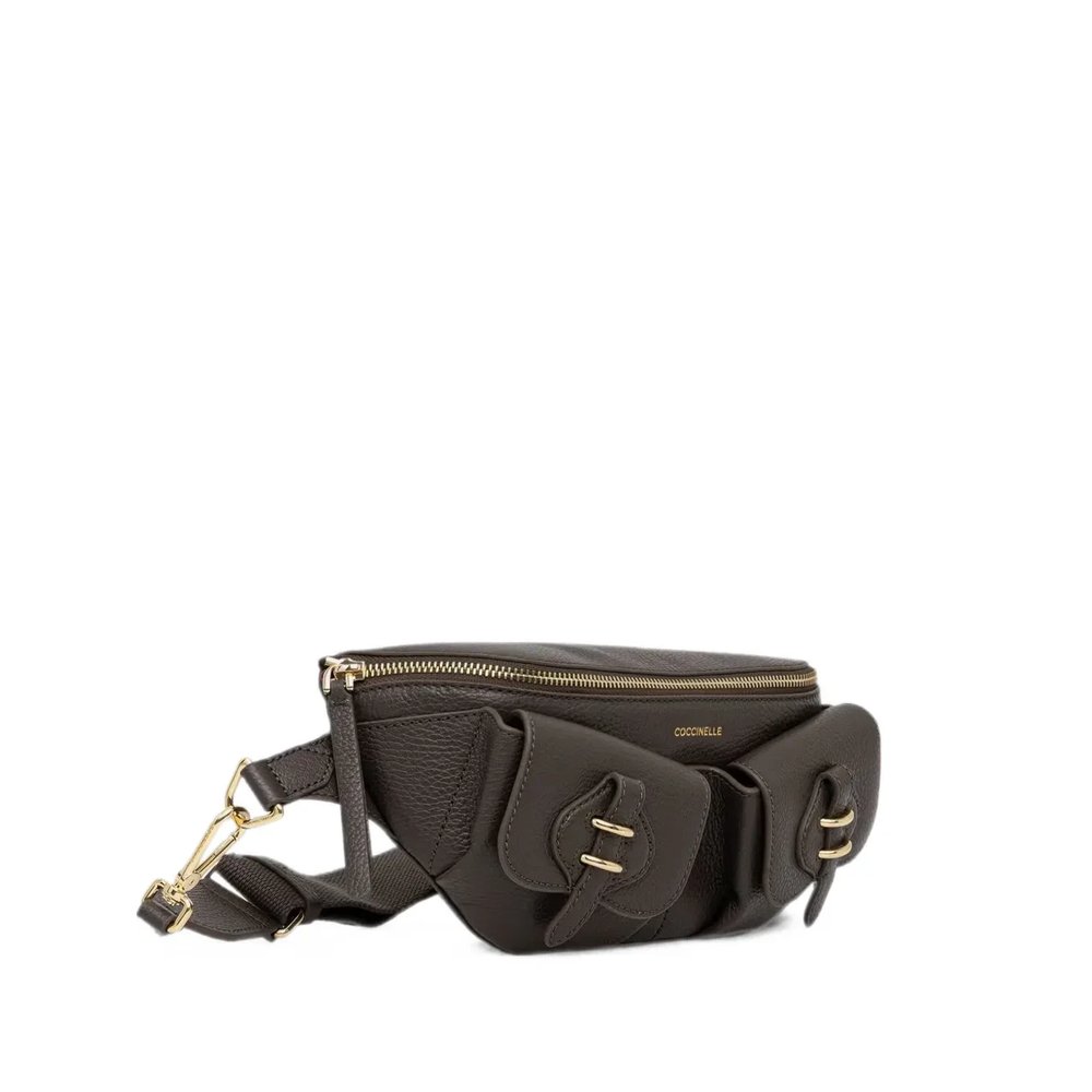 Маленькая кросс-боди Coccinelle Mavery Pocket из зернистой кожи 1