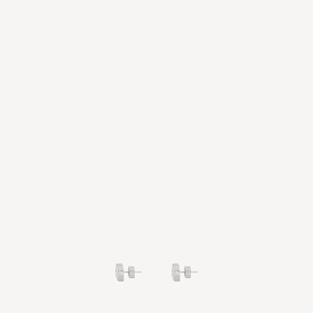 Серьги-гвоздики Bb Xs в серебристом цвете 3
