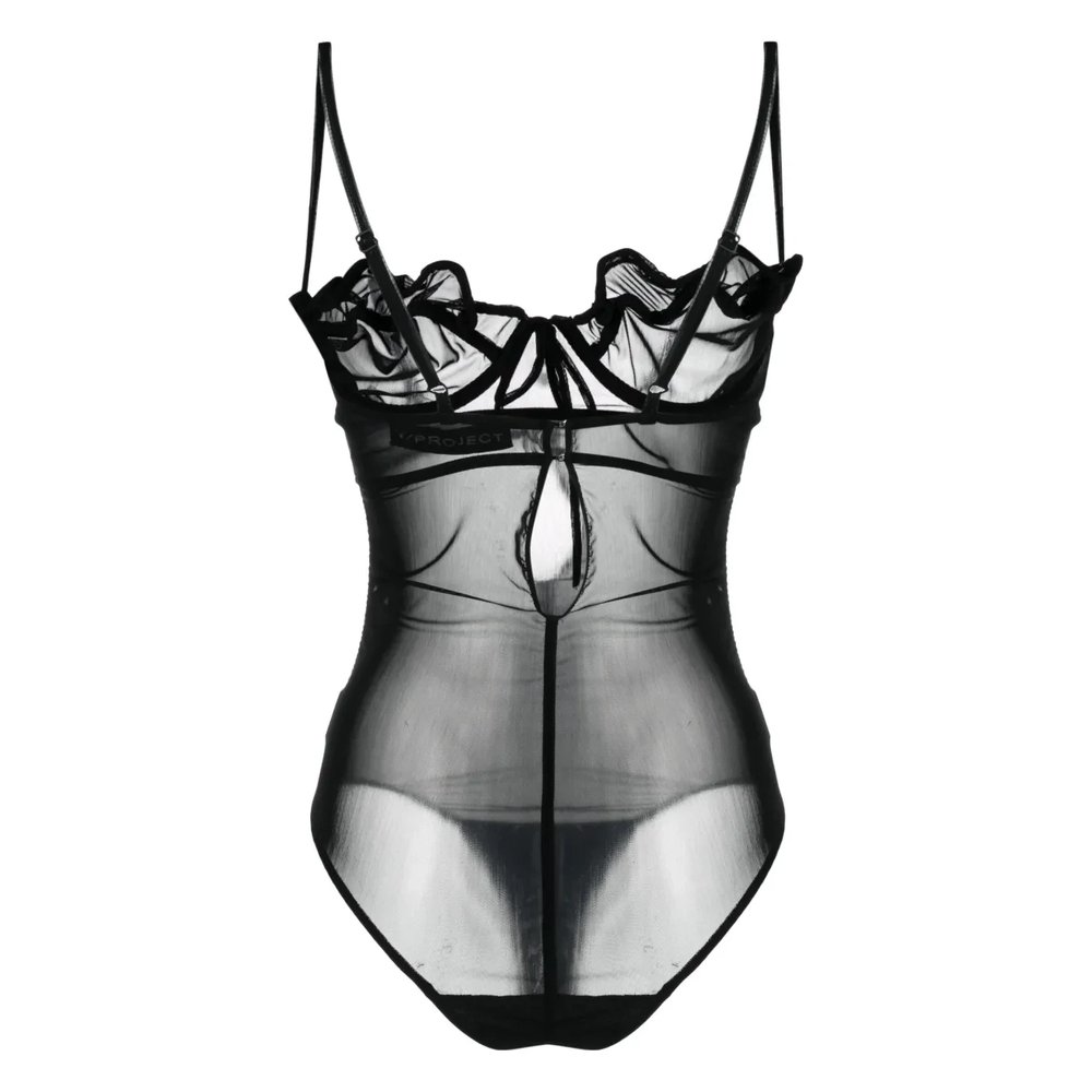 Sheer-construction underwired bodysuit 2