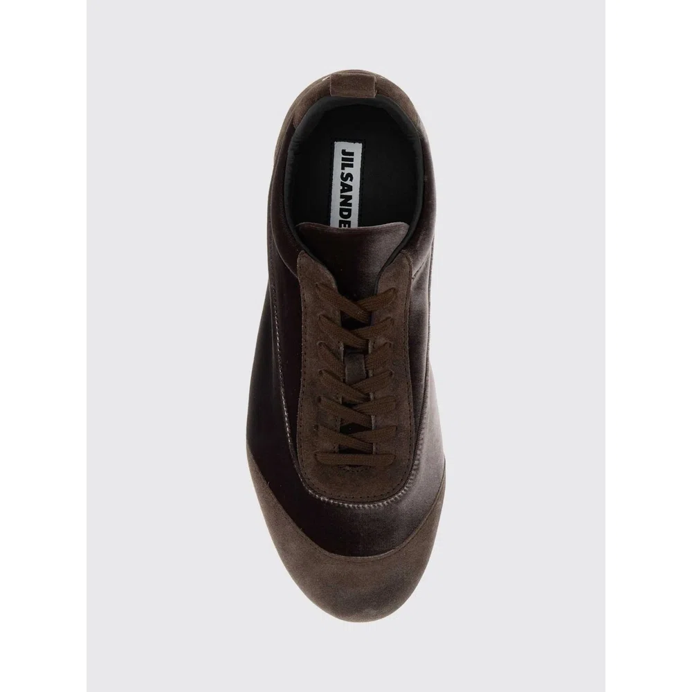 JIL SANDER Кроссовки Etage из бархата и замши с задней петлей 3