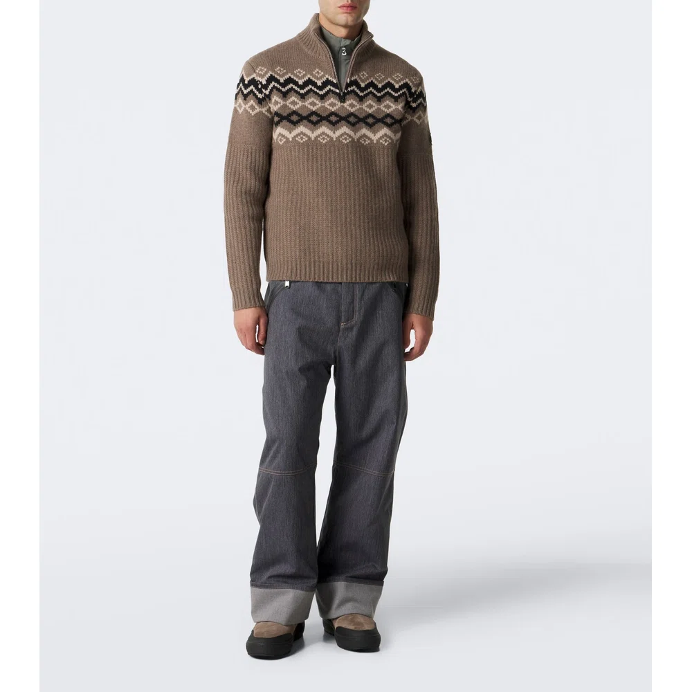 Кашемировый свитер Ludi Fair Isle с короткой молнией 2