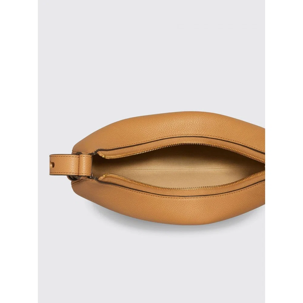 Сумка на плечо Tory Burch Romy из зернистой кожи в форме полумесяца 3
