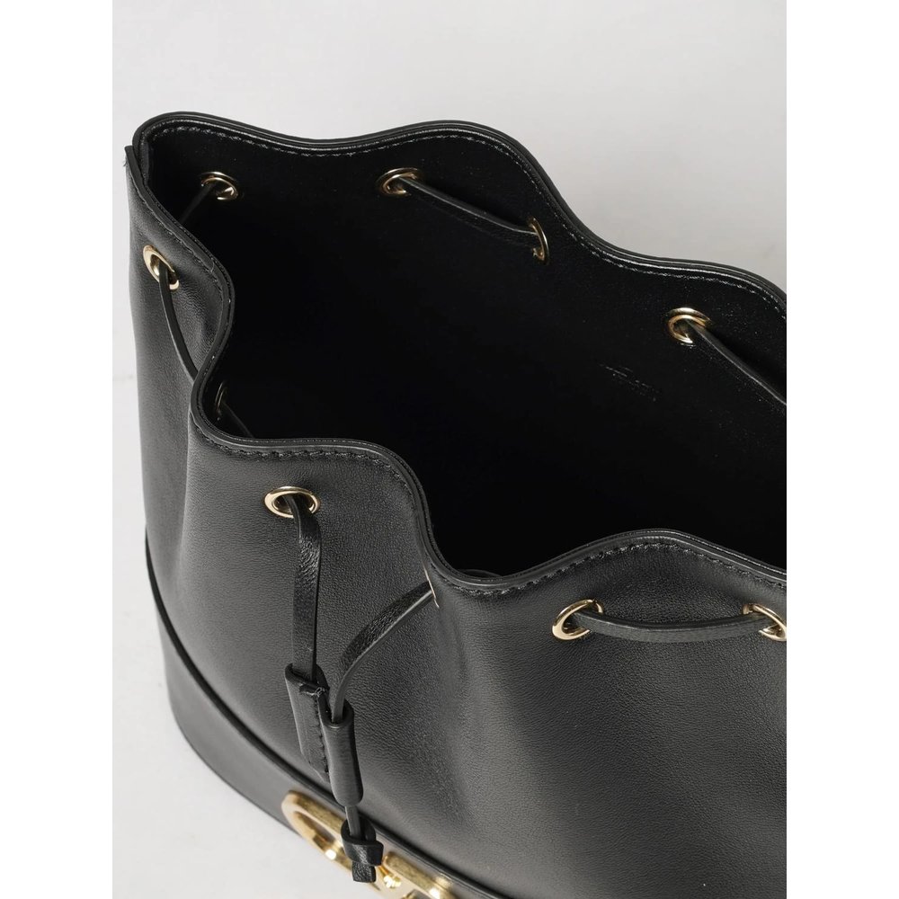 Мини-сумка-ведро VLogo Signature Valentino Garavani из кожи с цепочным ремешком 4