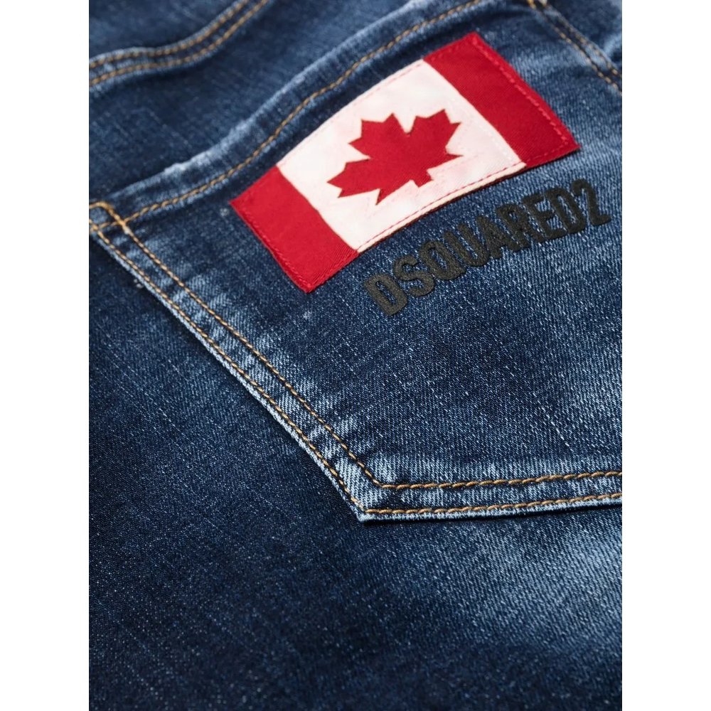Logo-patch straight-leg jeans 7