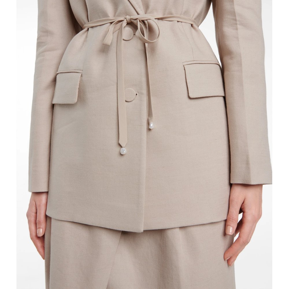 Arbor belted linen-blend blazer 4