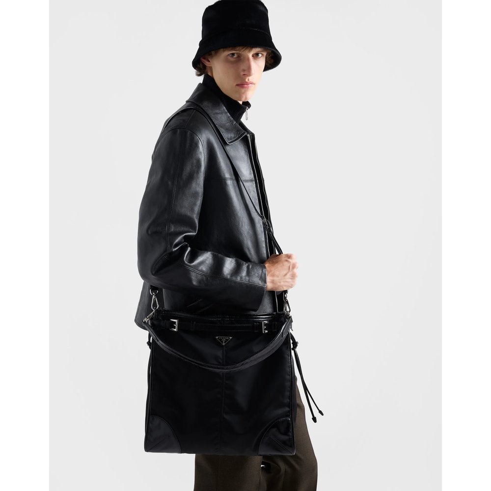 Сумка Prada Бонни Re-Nylon и кожаная сумка через плечо 2
