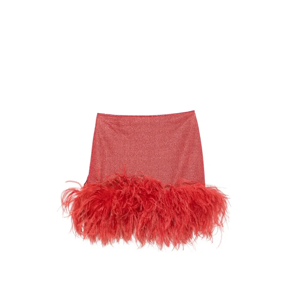 Мини-юбка Lumière Plumage с отделкой из перьев 1
