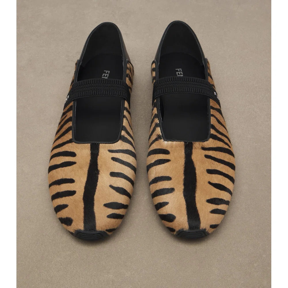 Балетки Fendi Academia из телячьей шерсти 5