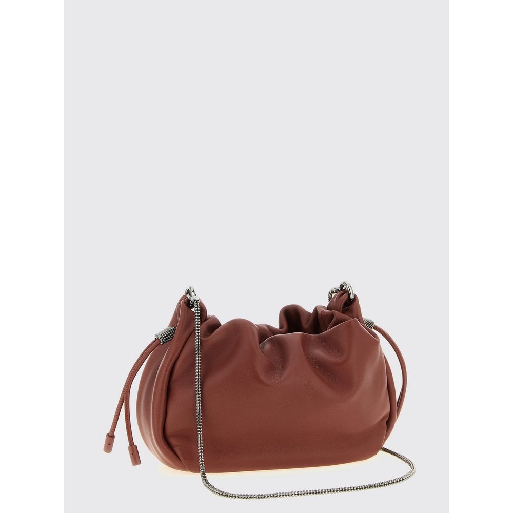 Сумка-ведро Mellow Brunello Cucinelli из кожи 2