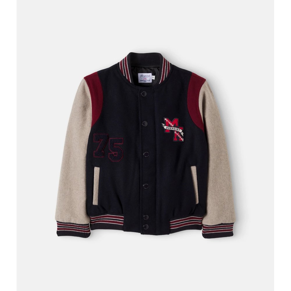 Куртка-бомбер из шерсти Bonpoint x Maison Kitsuné 1