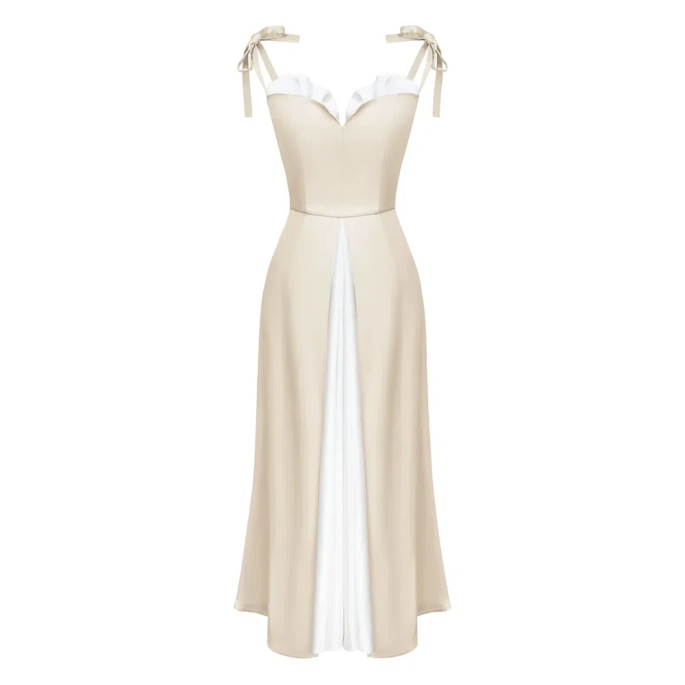 Платье миди Flowy Slit 1