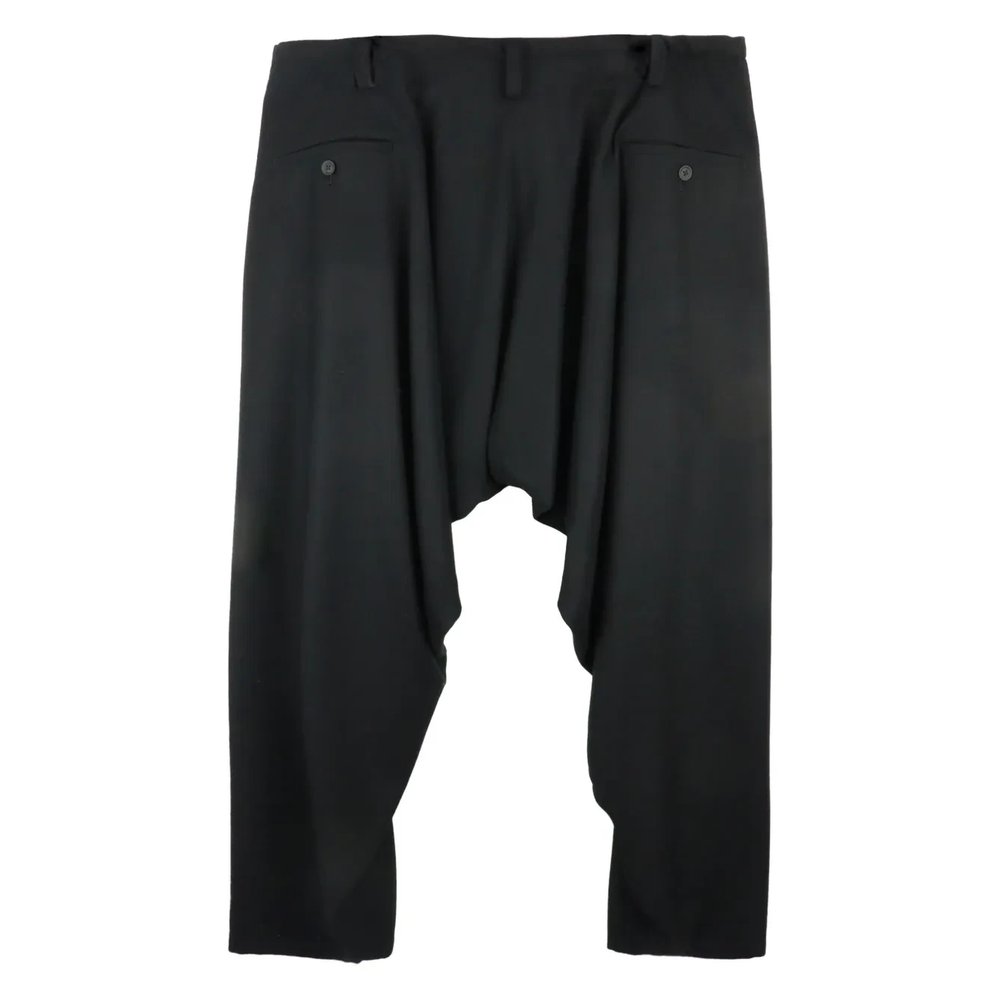Drop-crotch wool trousers 2