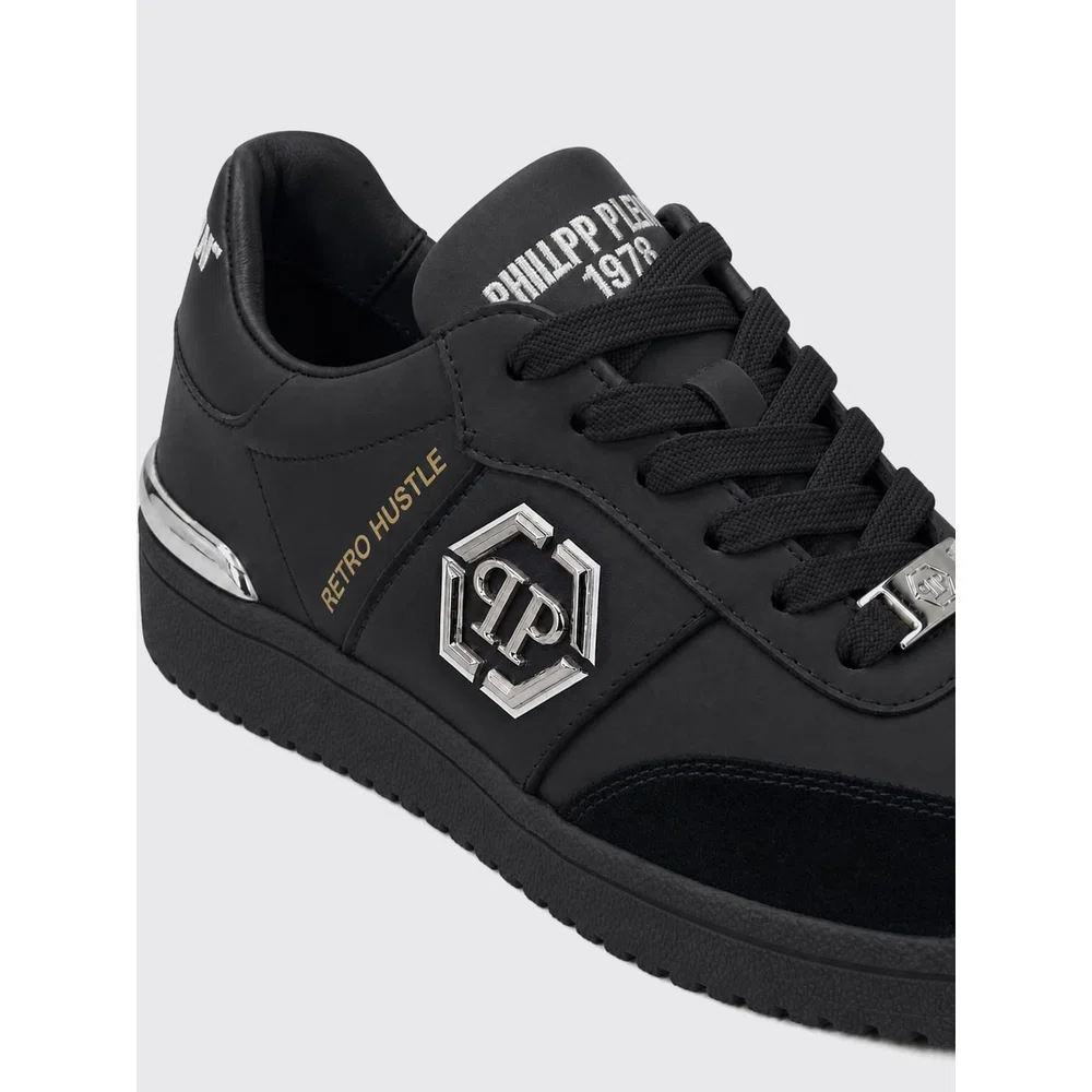 Кроссовки Retro Hustle Philipp Plein из кожи с логотипом Hexagon 3