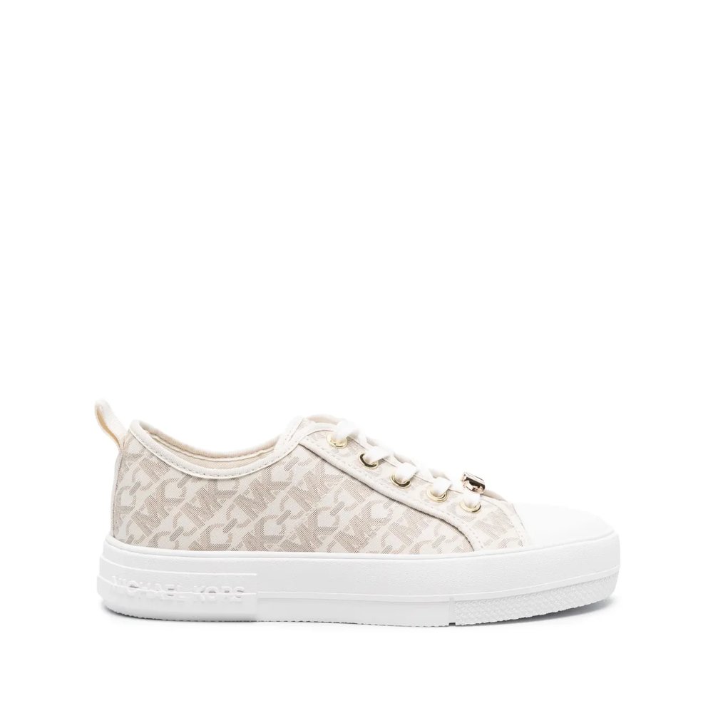 Monogram-print round-toe sneakers 1