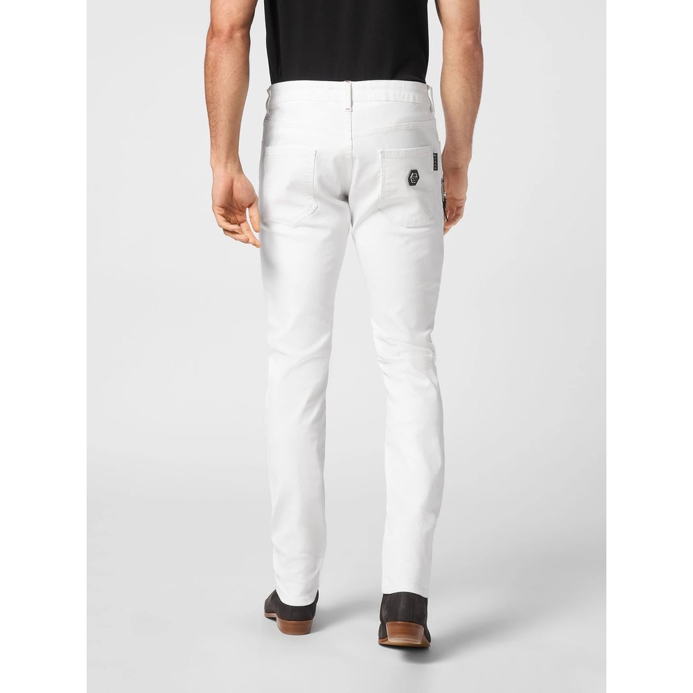 Джинсы скинни из потертого денима Philipp Plein 3
