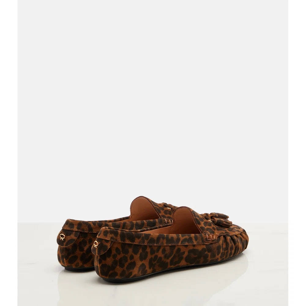 Théa leopard-print suede loafers 3
