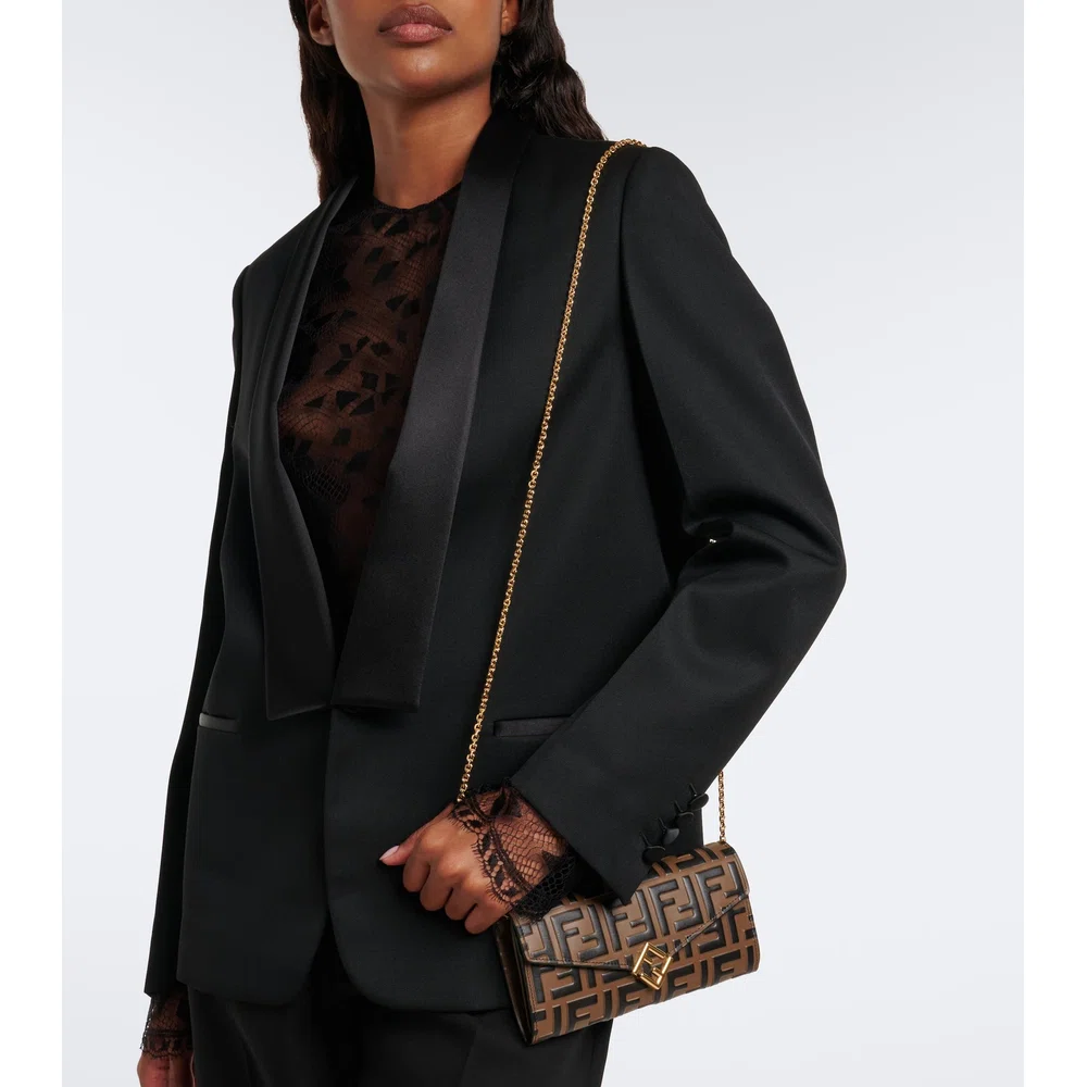 Кошелек на цепочке Fendi FF Diamonds из кожи 7