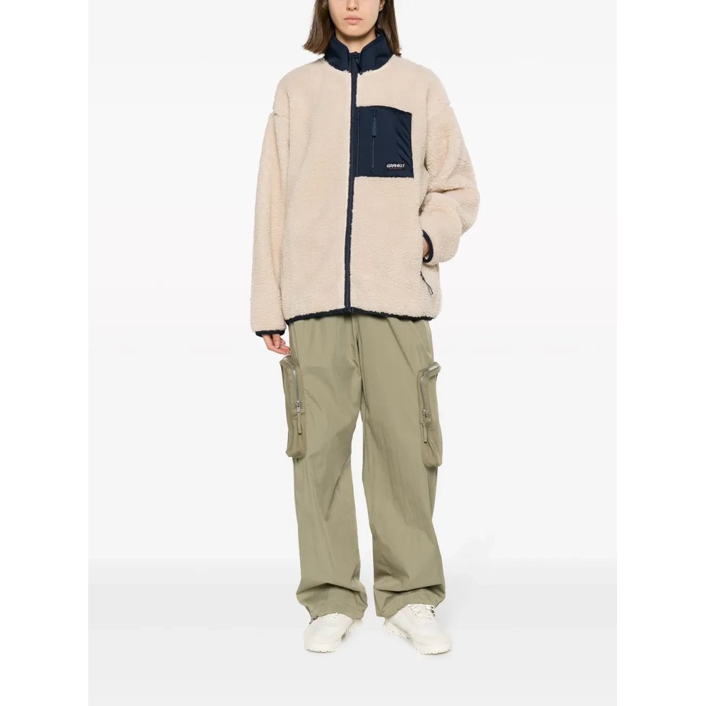 logo-patch fleece jacket 3