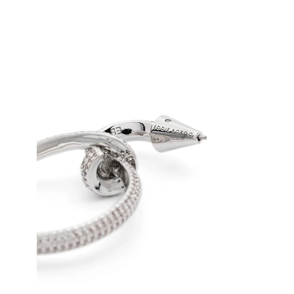 Pavé curled hoop earrings 3
