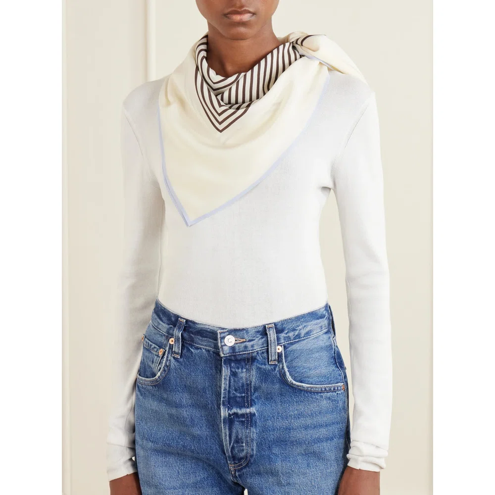 Монограммный шелковый платок 2