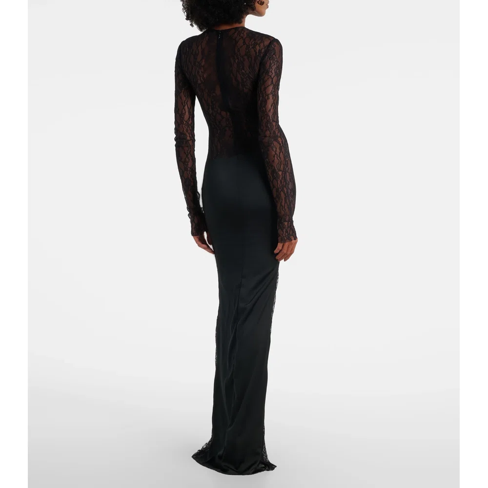 Silk lace gown 3