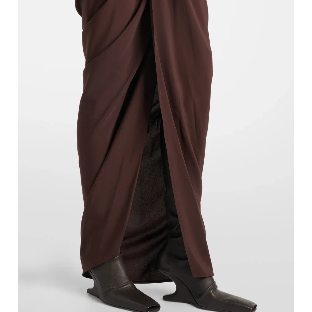 Satin wrap gown 6