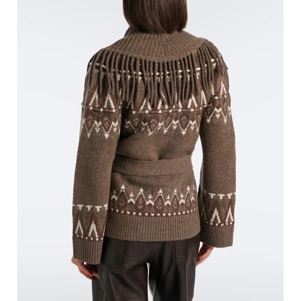 Жакет-кимоно Anaise Fair Isle из шерстяной смеси 5