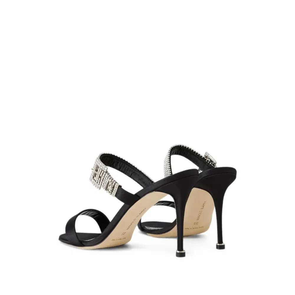 Босоножки Manolo Blahnik Fibolta с пряжкой из кристаллов 3