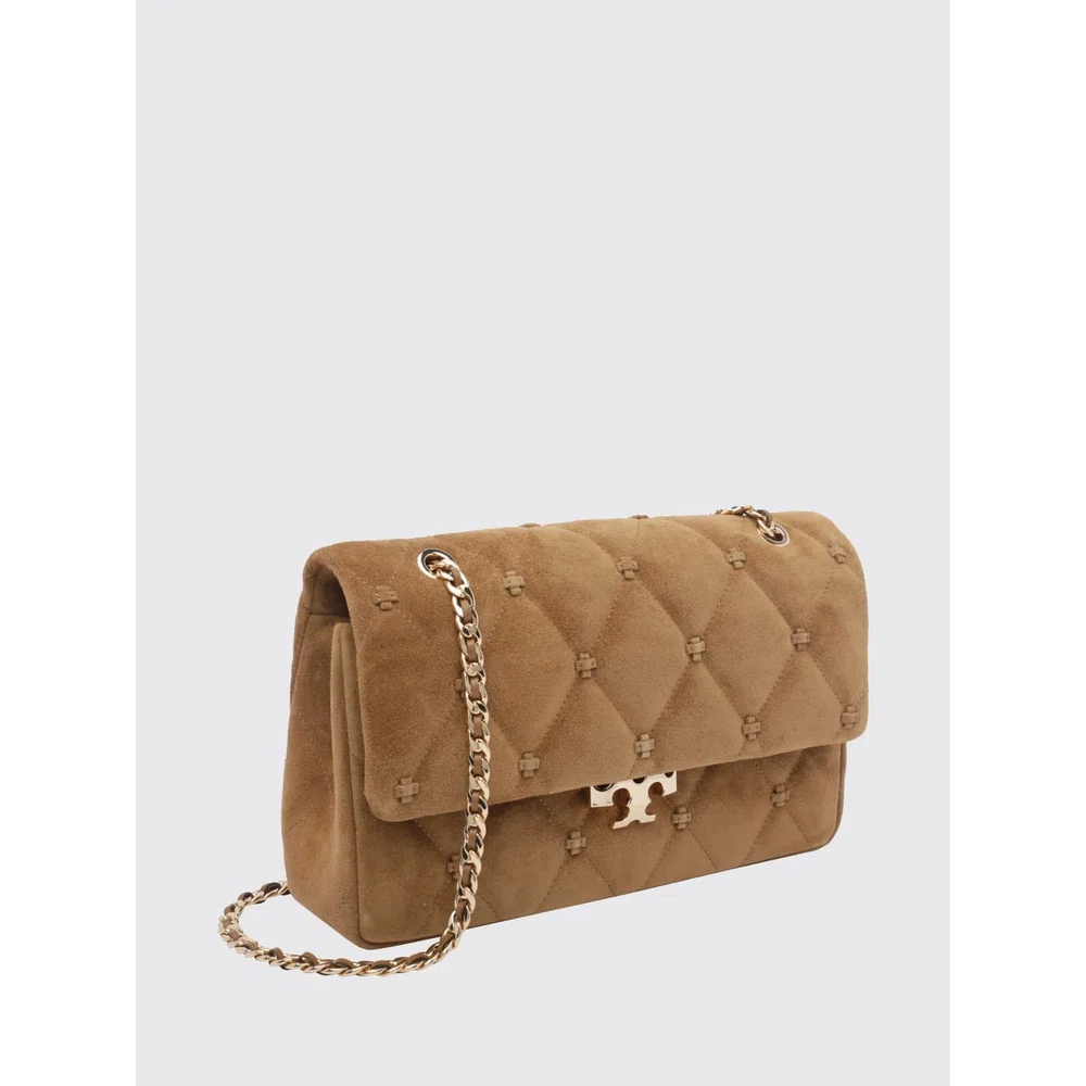 Стеганая замшевая сумка на плечо Tory Burch Bunny Knot 3