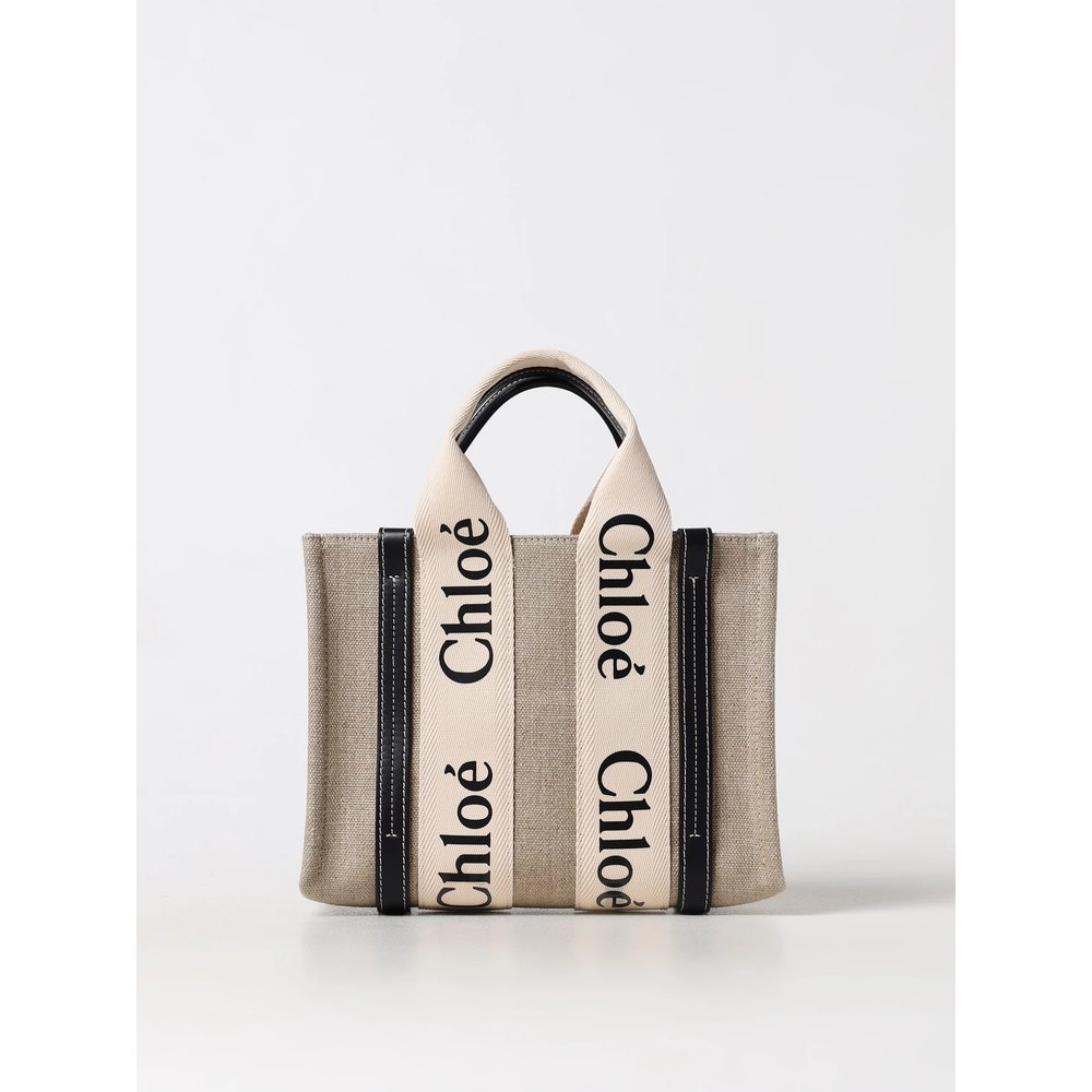 Сумка Woody Chloé из канваса и кожи 1