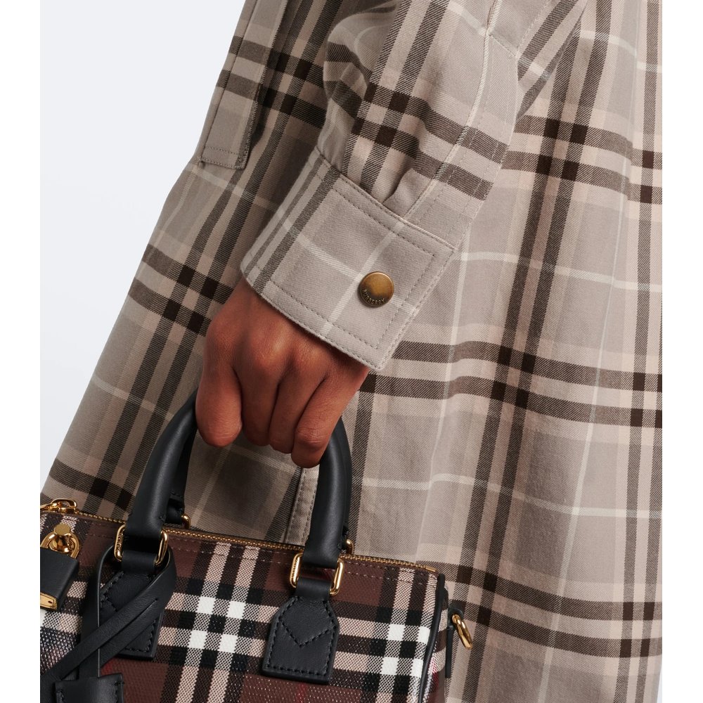 Платье-рубашка Burberry Check из хлопка с поясом 4