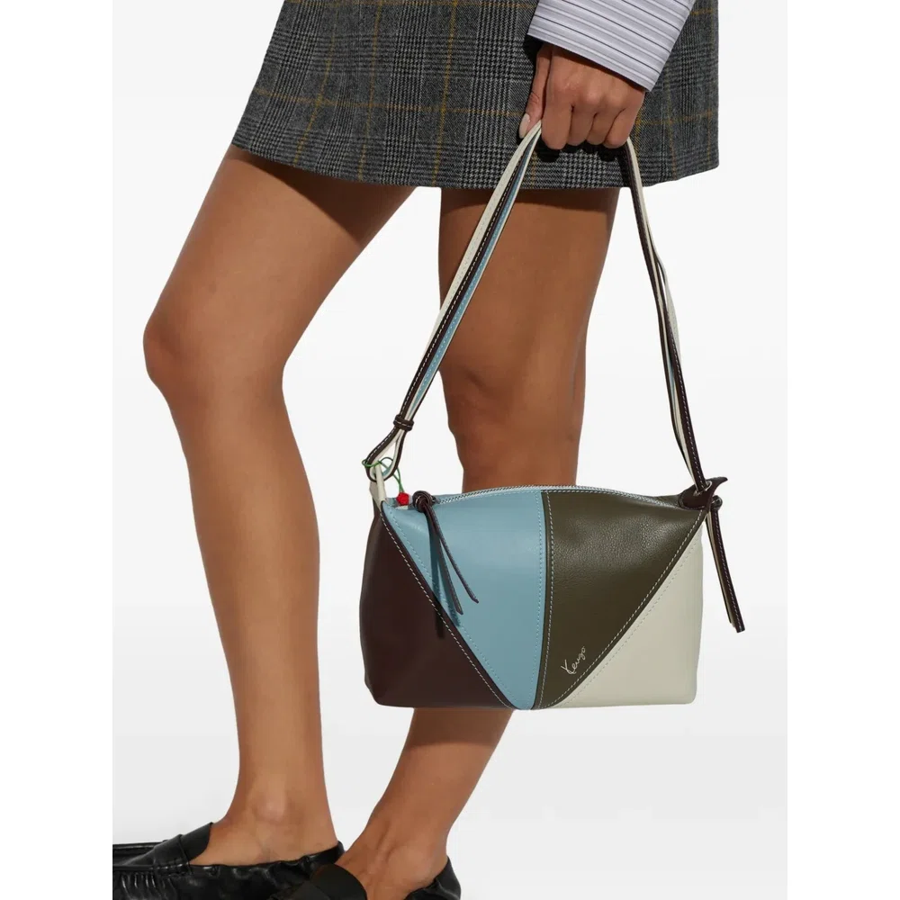 Кожаная сумка через плечо с логотипом 2