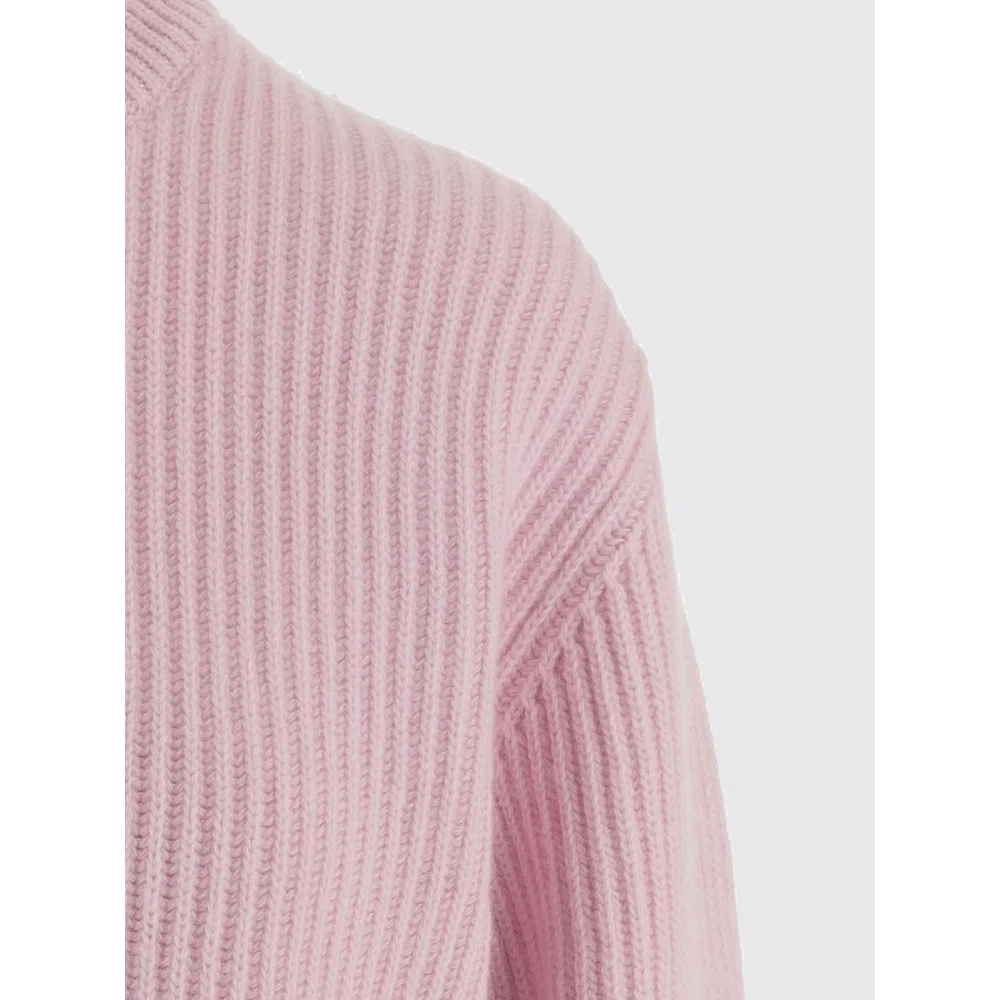 Джемпер с круглым вырезом и спущенными плечами Jil Sander из чистой шерсти 4