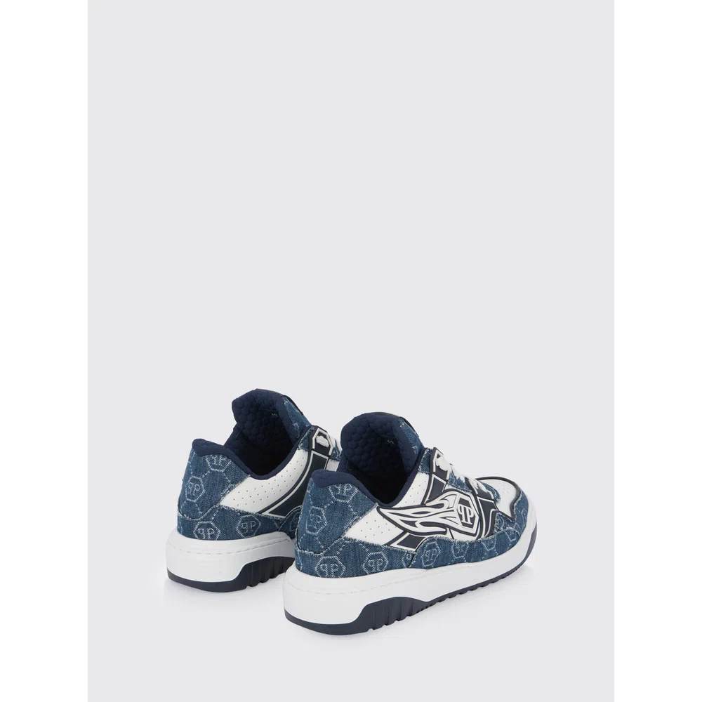 Кроссовки Moonwalker из денима и кожи Philipp Plein 3