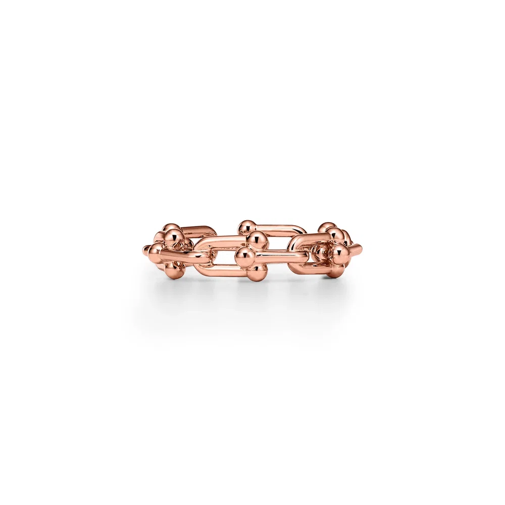 Кольцо Micro Link из розового золота 1