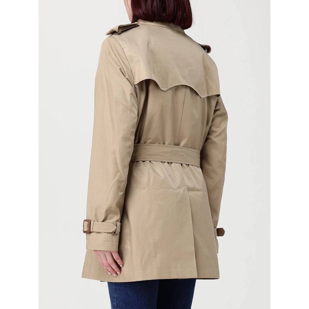 Двубортный тренч из смесового хлопка Lauren Ralph Lauren 2